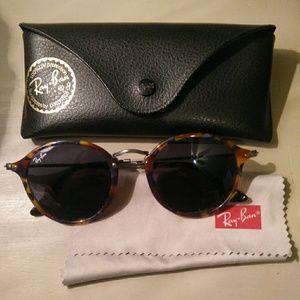 💯 Ray ban Tortoise Speck Round Sunglasses
